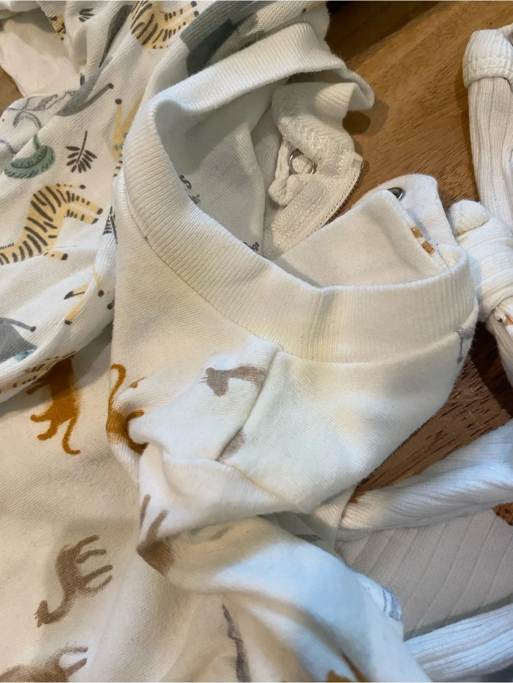 Neutral Safari Print Cotton Baby One-Piece - Multipack